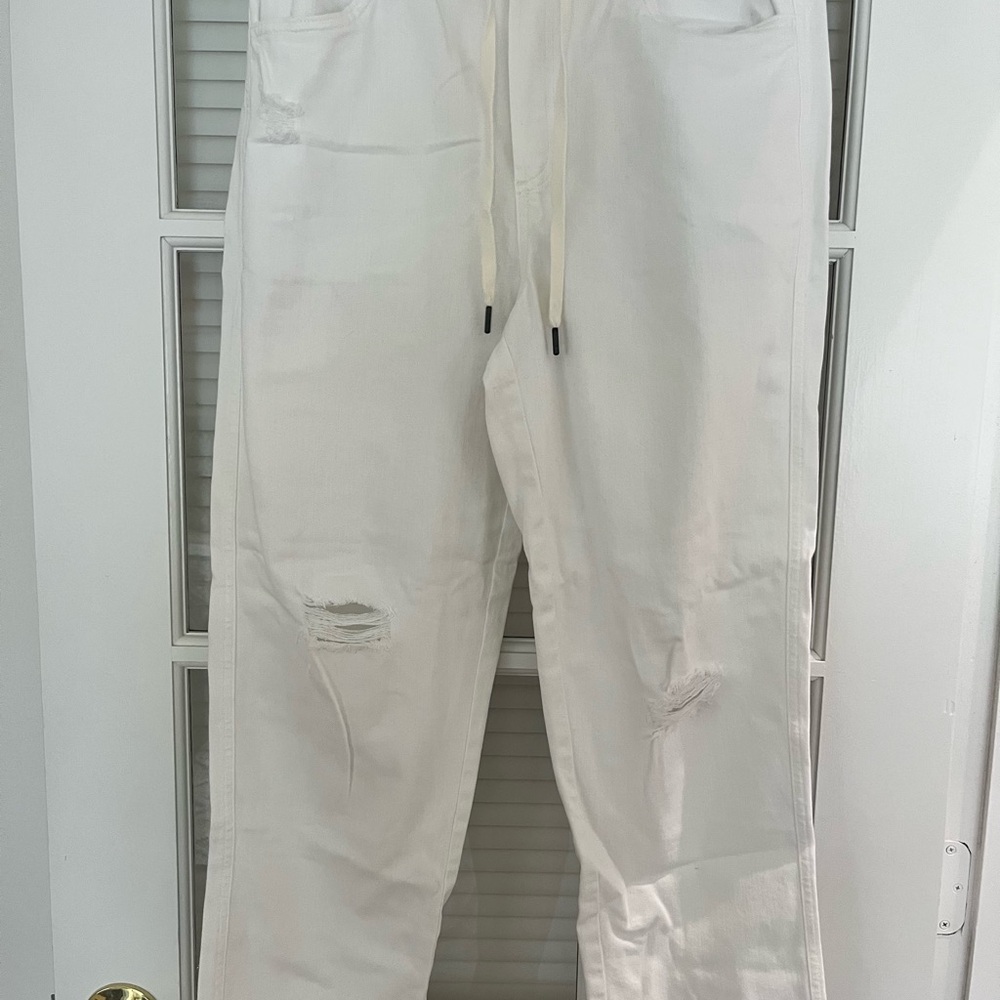 Aerie Easy Denim Pull-On Drawstring Pants - Picture 3 of 5
